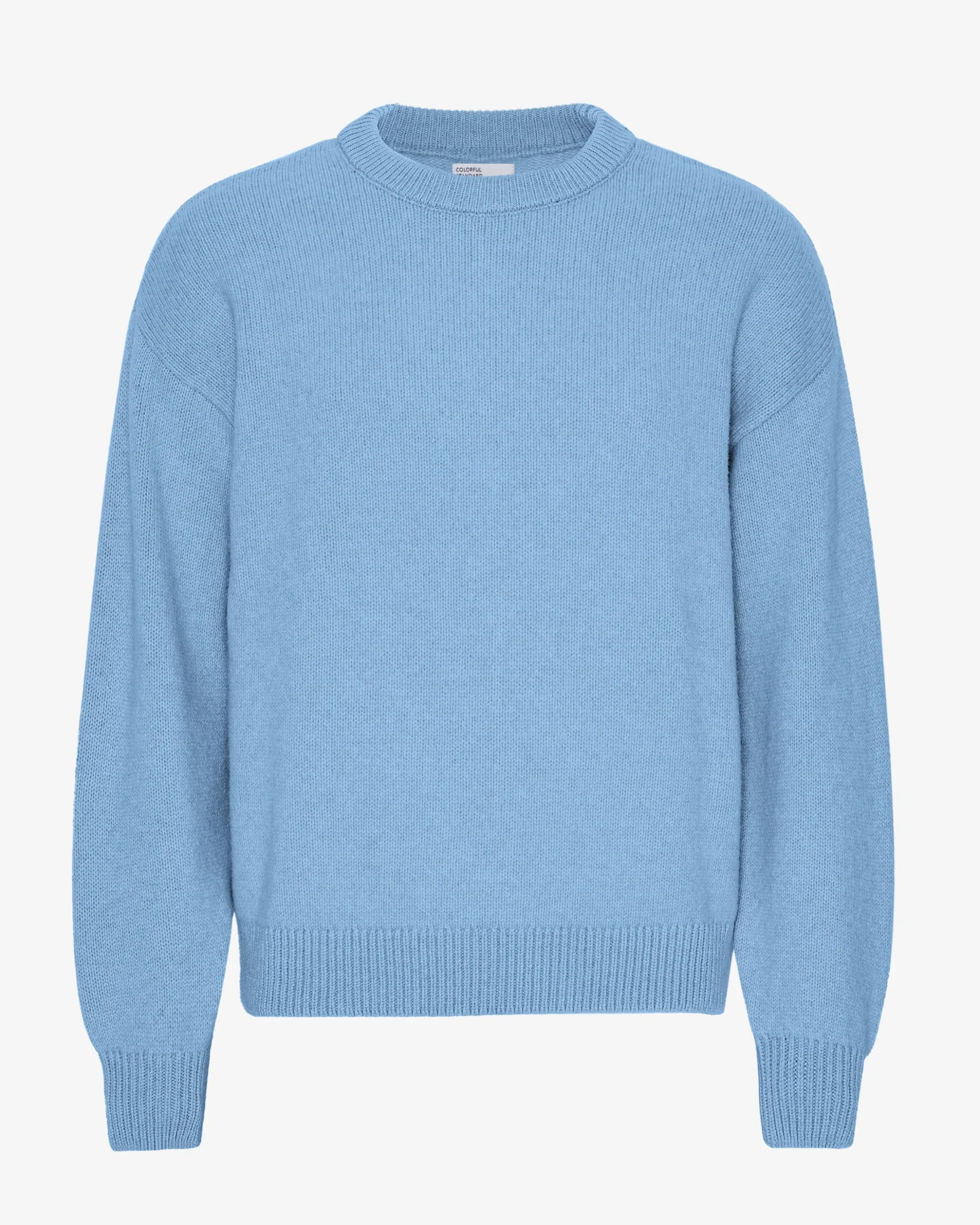 Oversized Merino Wool Crew - Seaside Blue