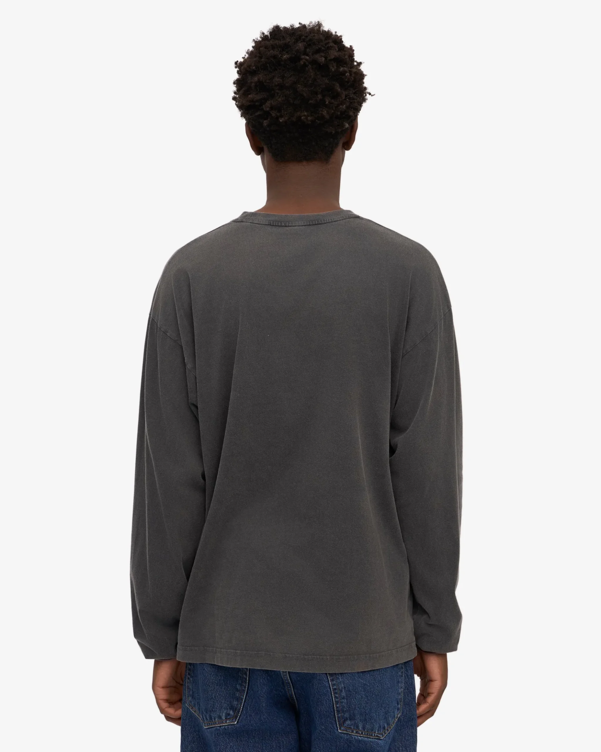 Oversized Organic LS T-Shirt - Faded Black