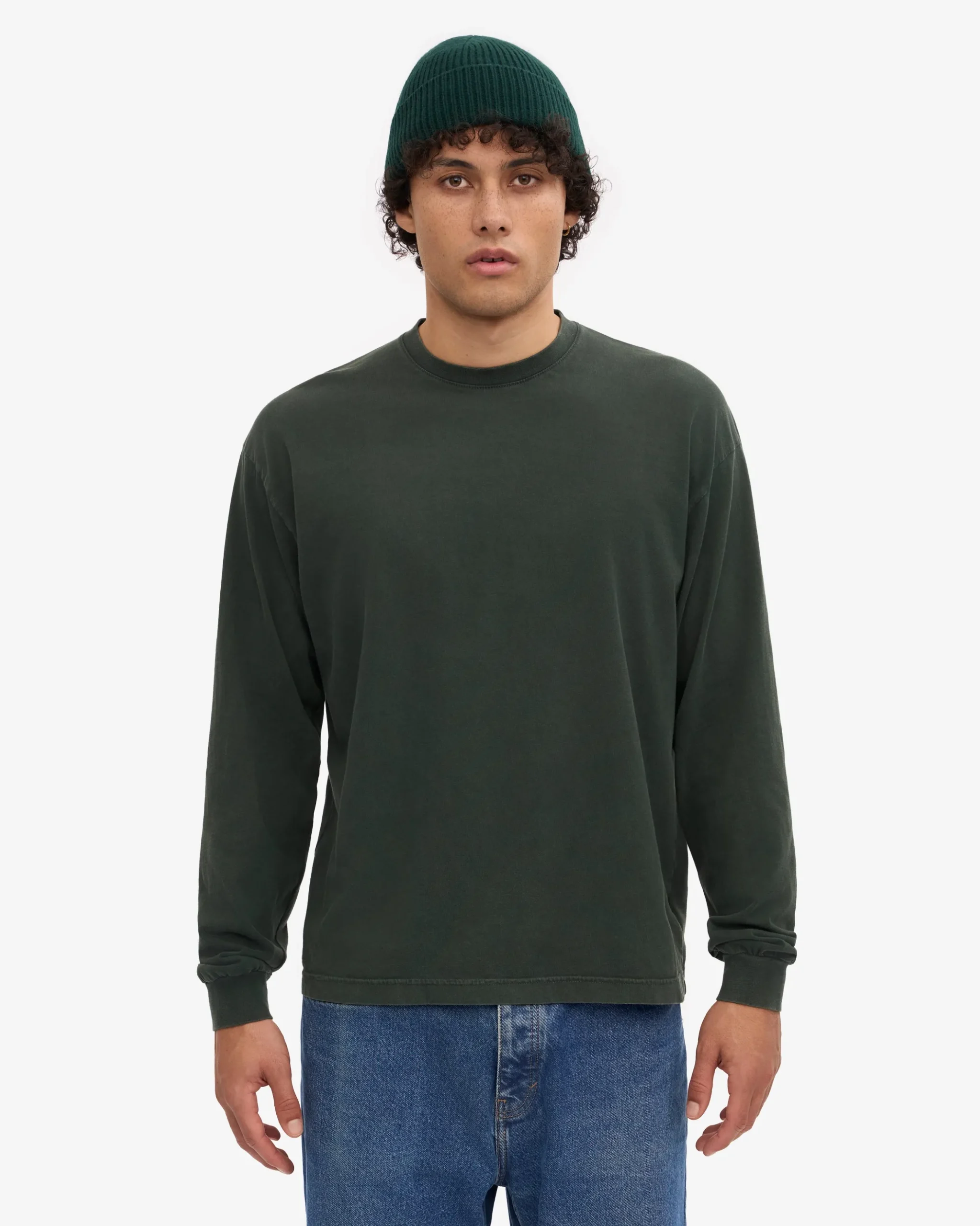 Oversized Organic LS T-Shirt - Midnight Forest
