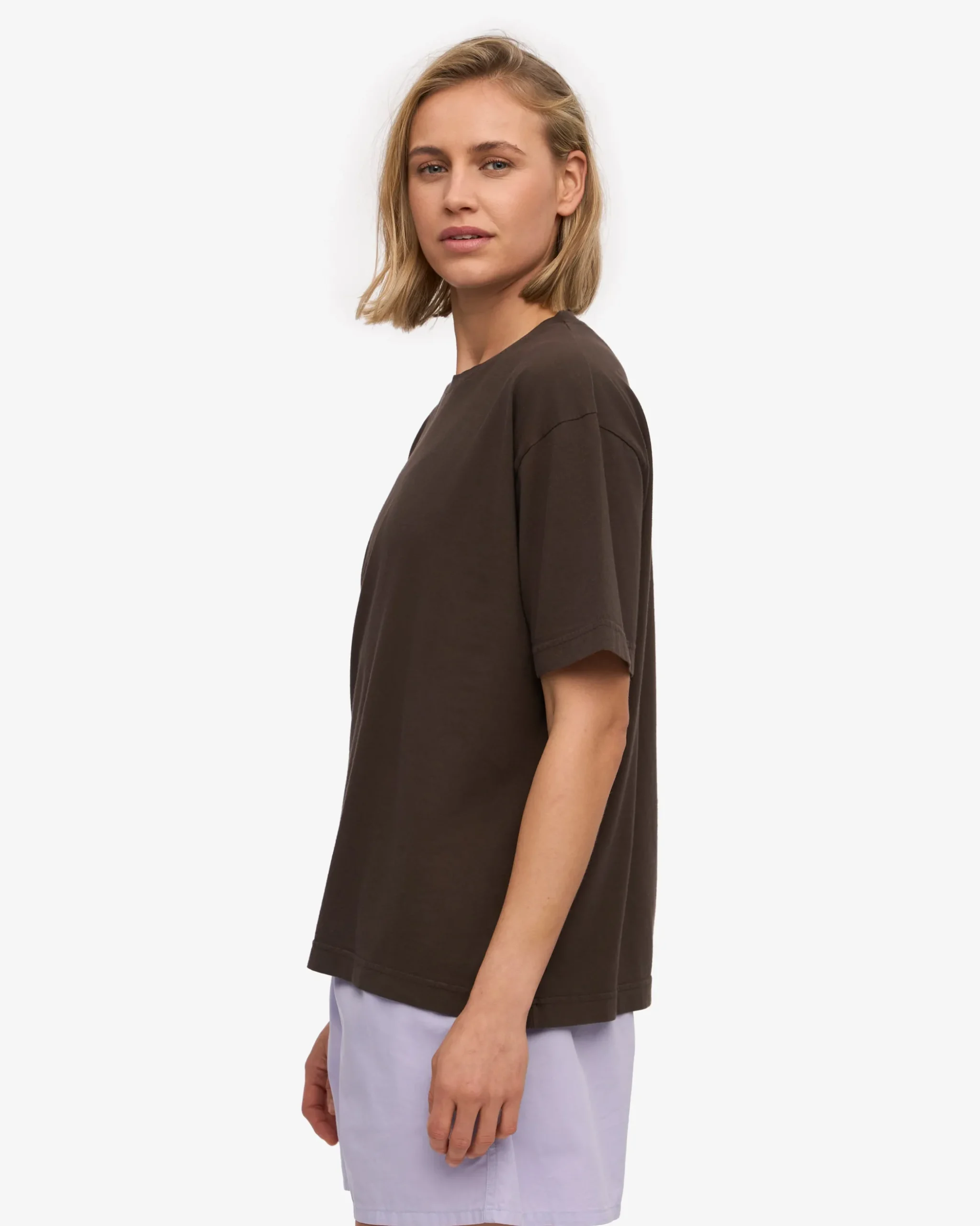 Oversized Organic T-Shirt - Coffee Brown