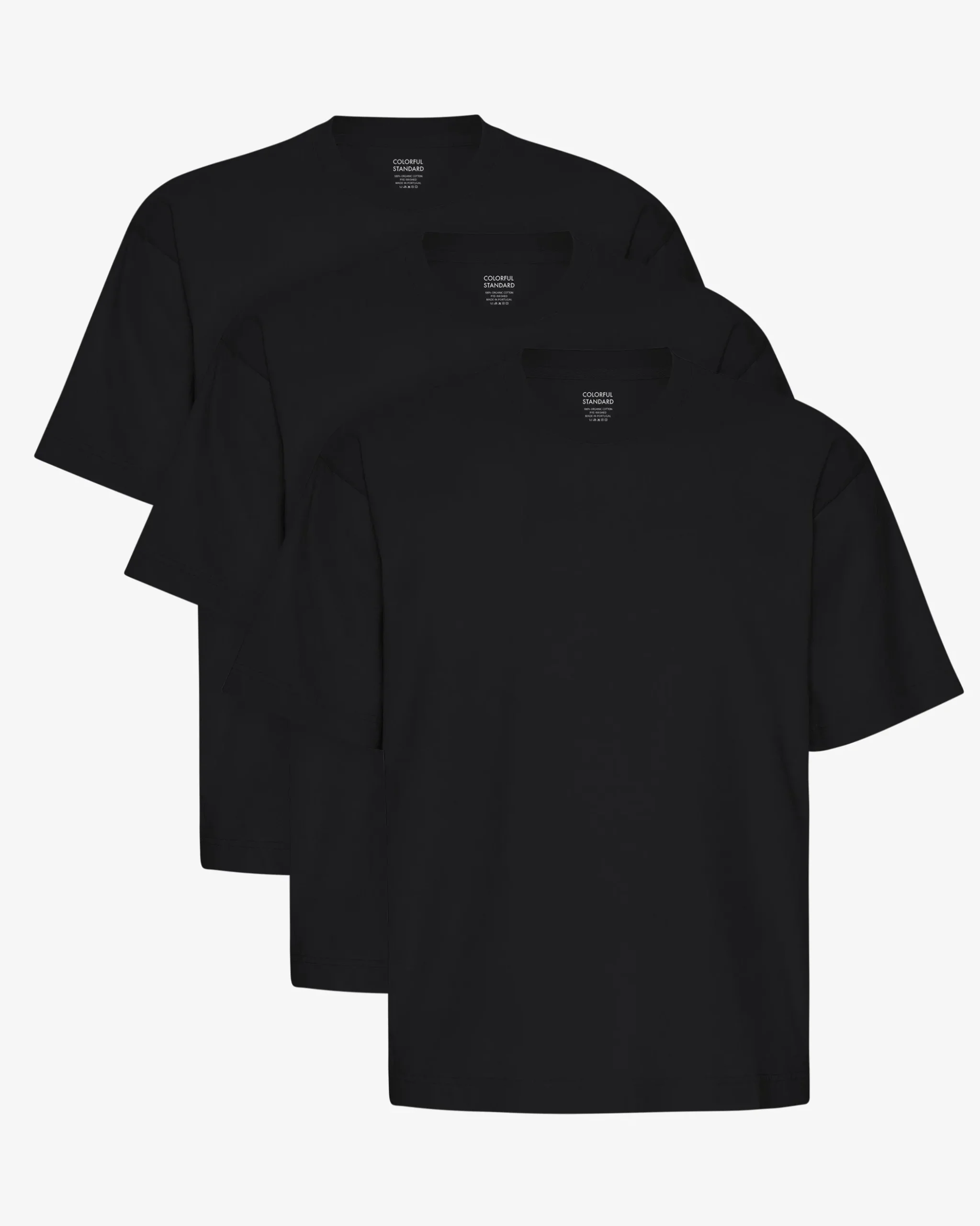Oversized Organic T-Shirt - Deep Black (3-Pack)