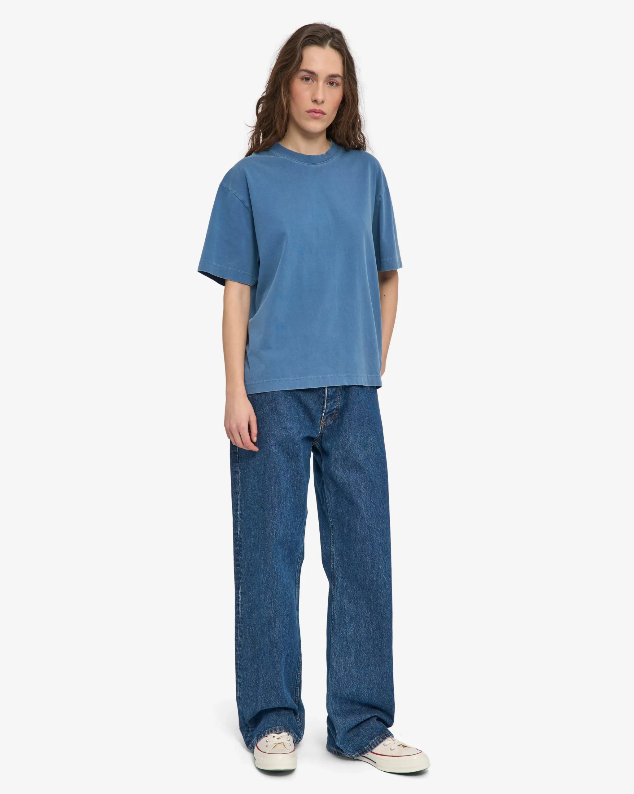 Oversized Organic T-Shirt - Faded Indigo