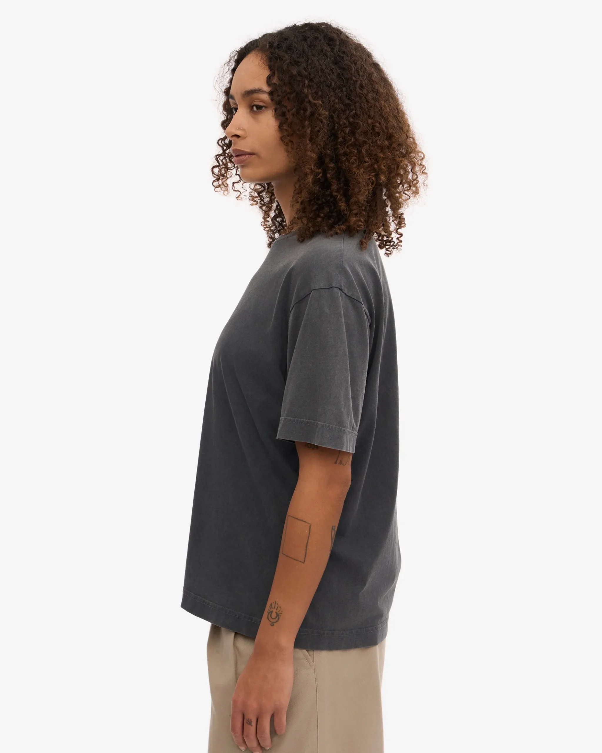 Oversized Organic T-Shirt - Faded Black