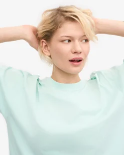 Oversized Organic T-Shirt - Light Aqua