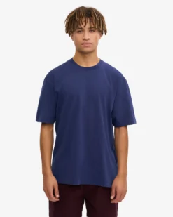 Oversized Organic T-Shirt - Marine Blue