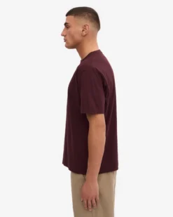 Oversized Organic T-Shirt - Oxblood Red (3-Pack)