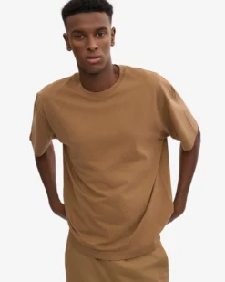 Oversized Organic T-Shirt - Sahara Camel