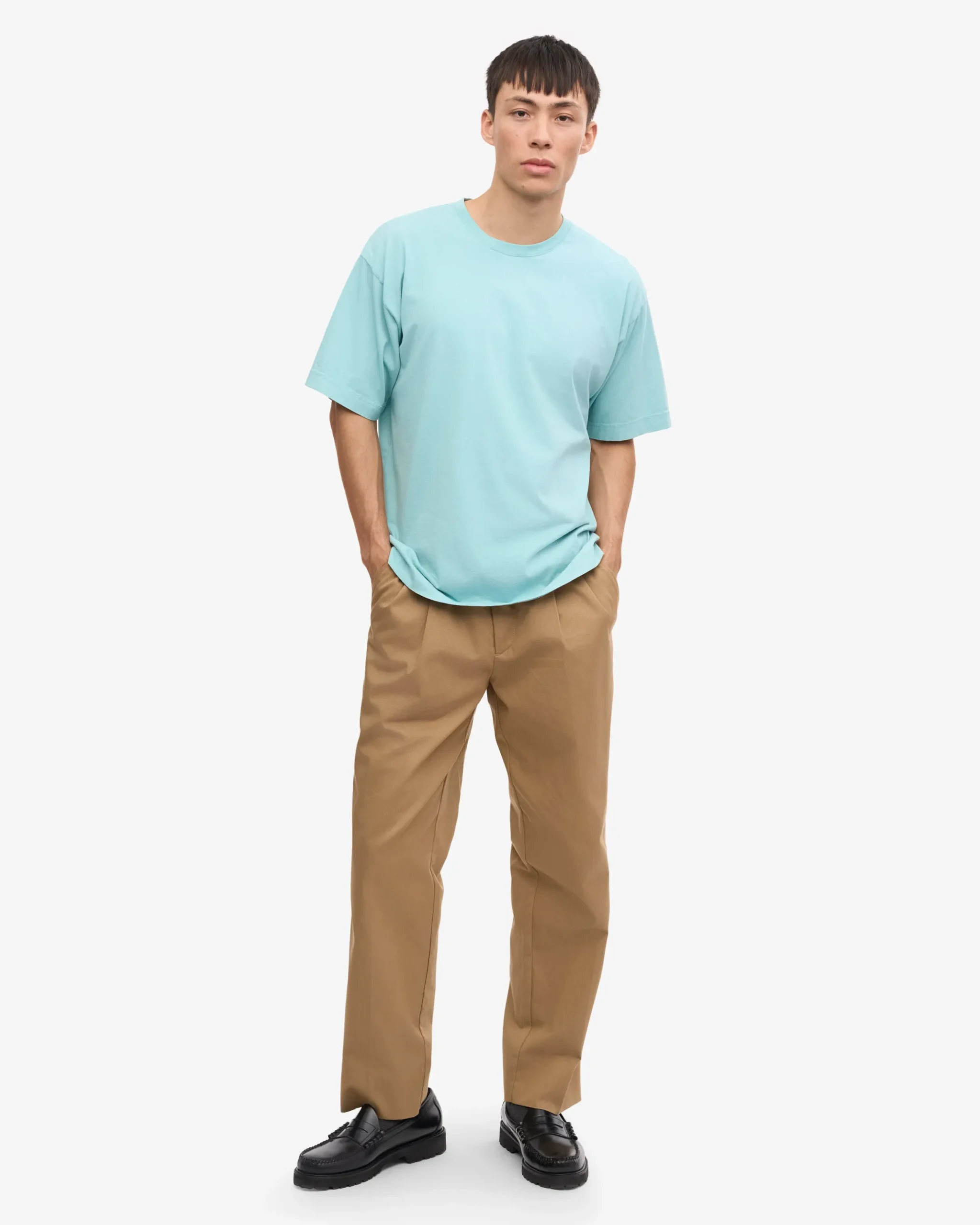 Oversized Organic T-Shirt - Teal Blue