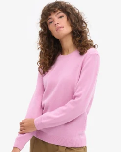 Women Classic Merino Wool Crew - Cherry Blossom