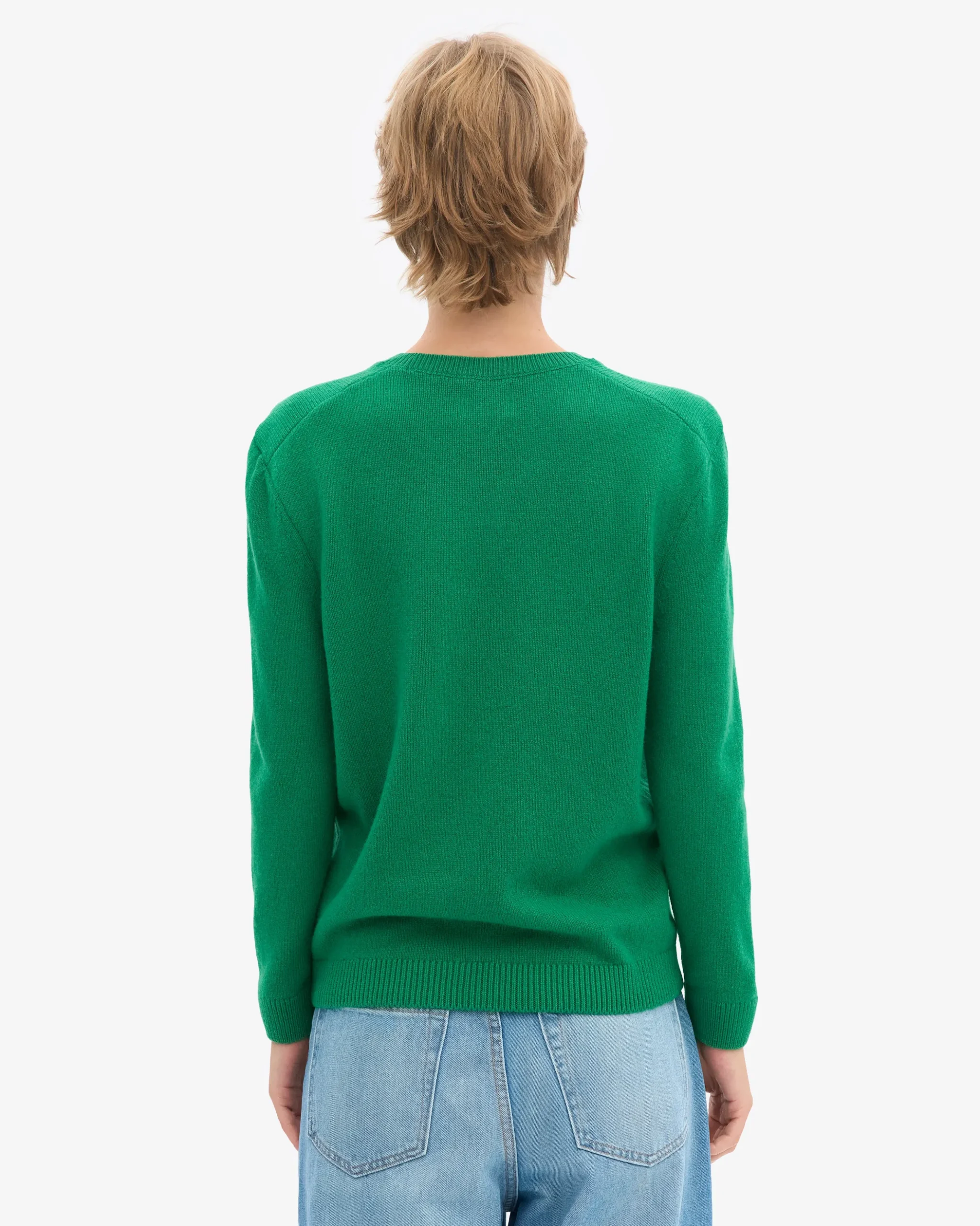 Women Classic Merino Wool Crew - Kelly Green
