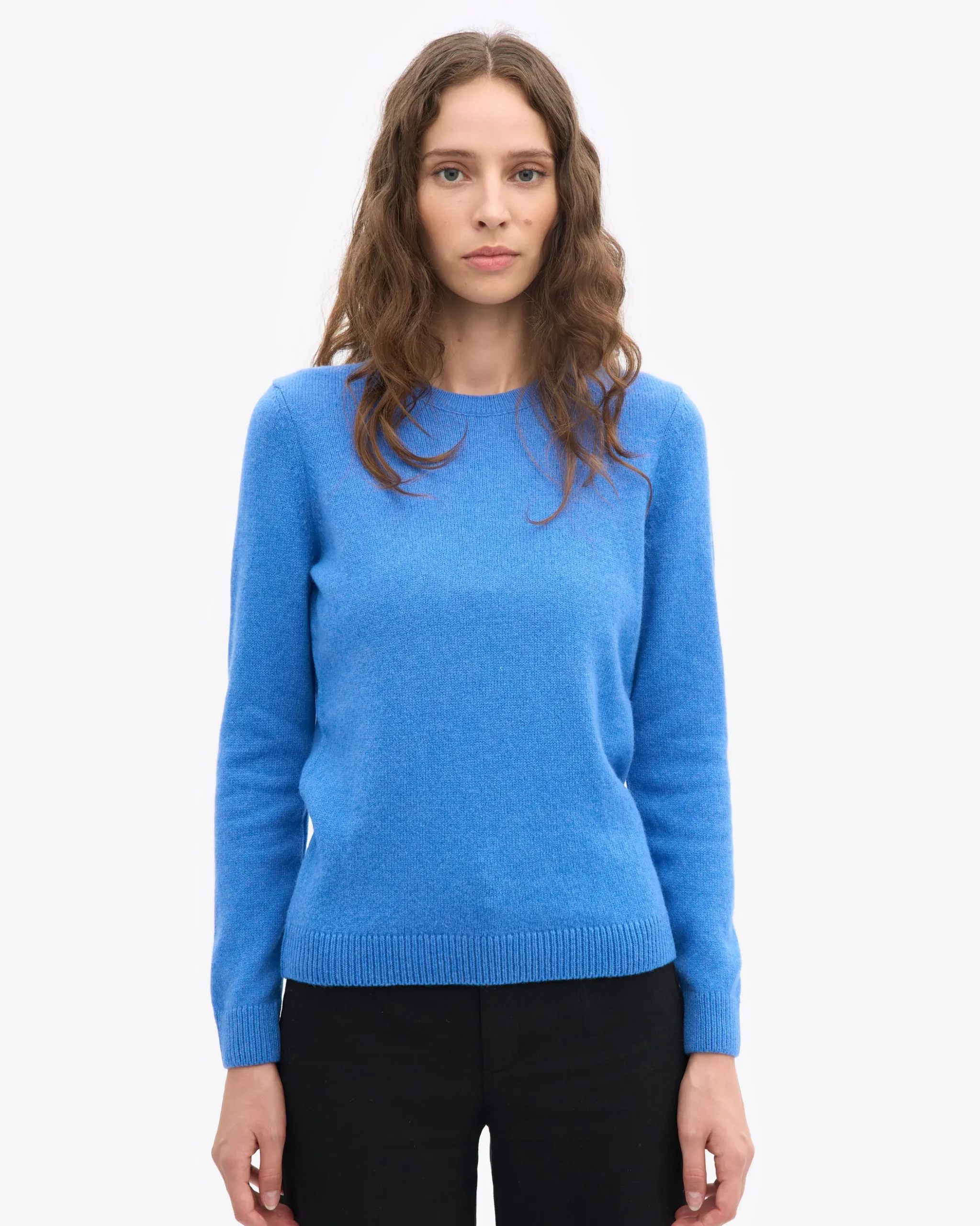Women Classic Merino Wool Crew - Pacific Blue