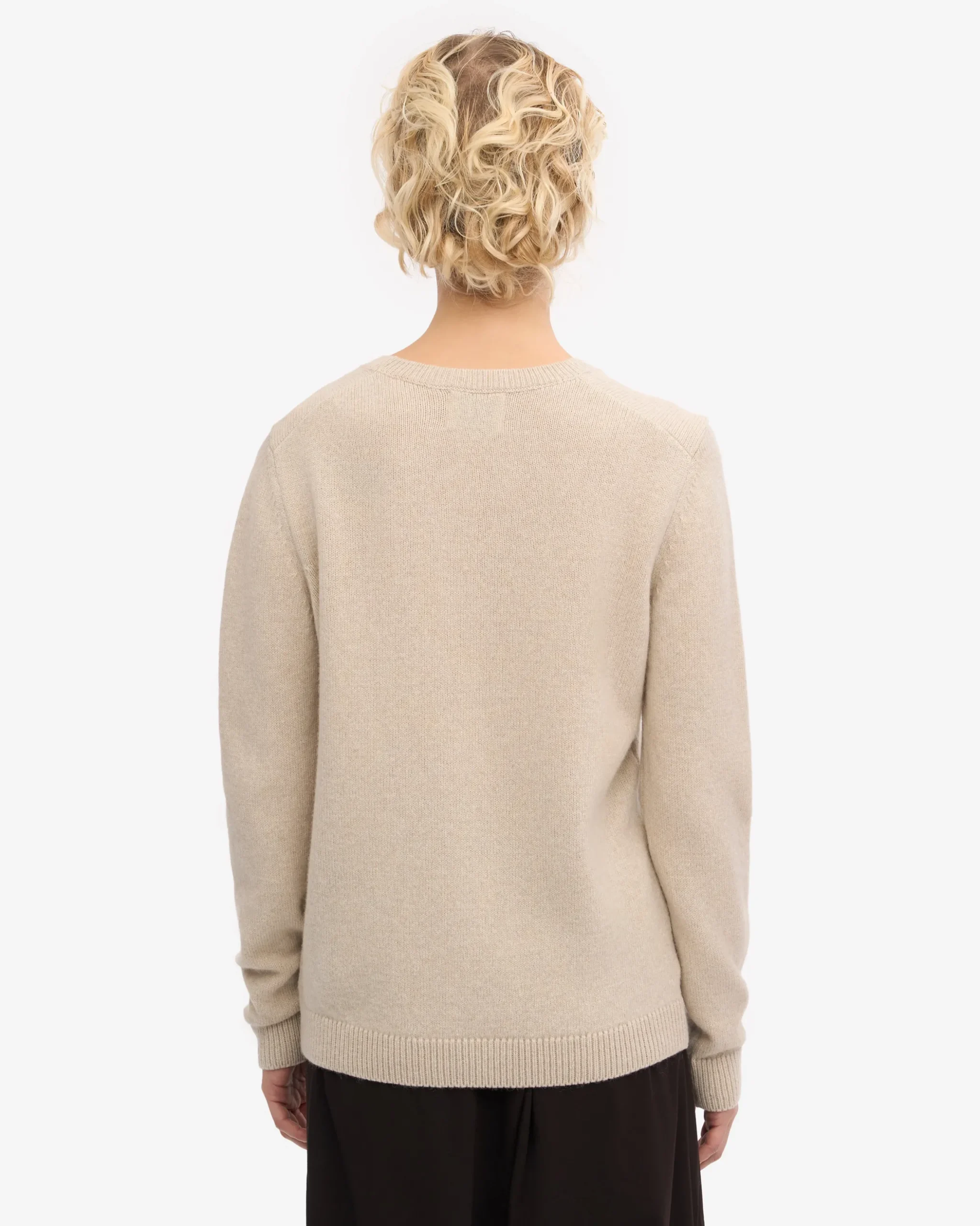 Women Classic Merino Wool Crew - Ivory White