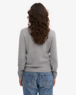 Women Classic Merino Wool Crew - Heather Grey