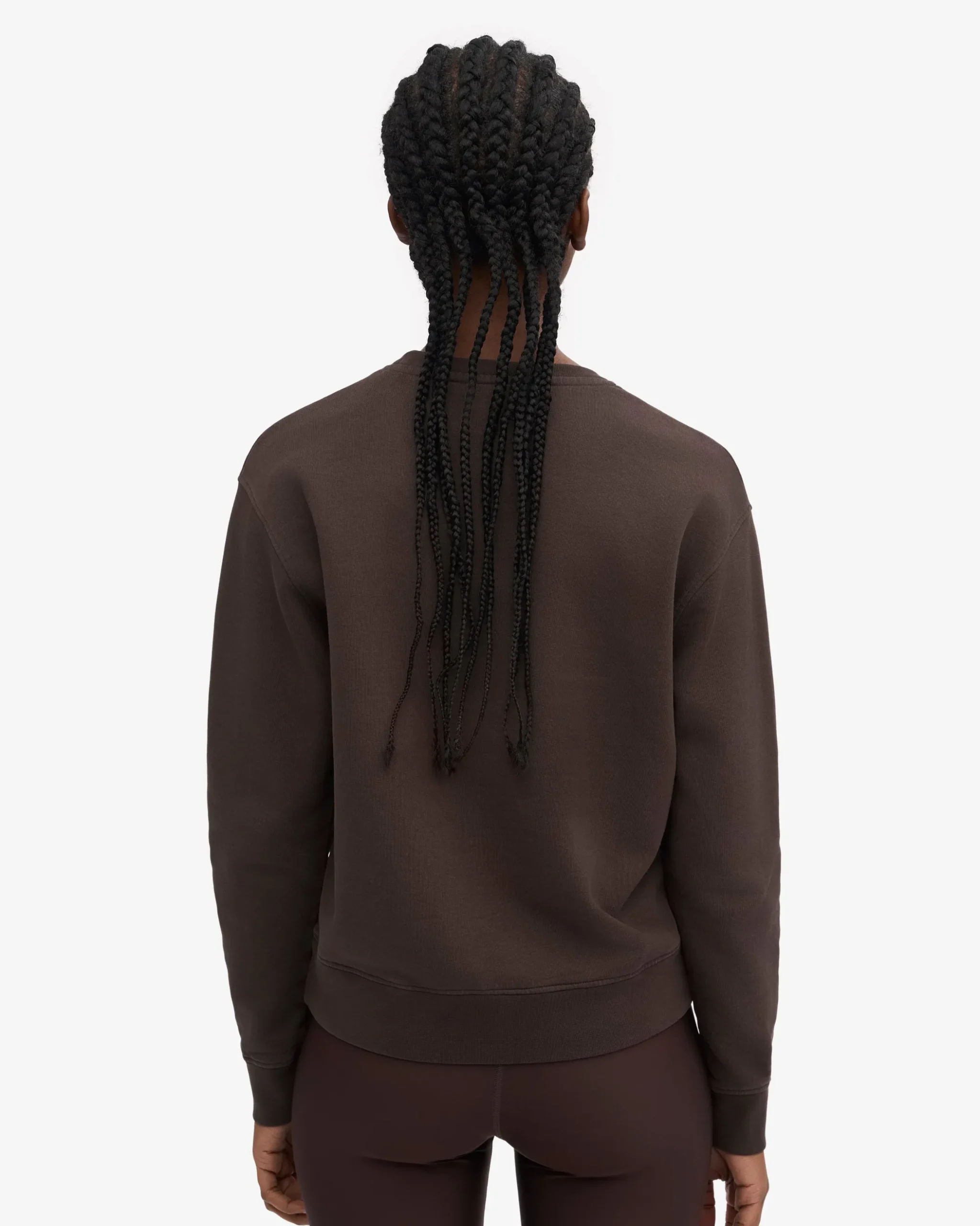 Women Classic Organic Crew - Coffee Brown