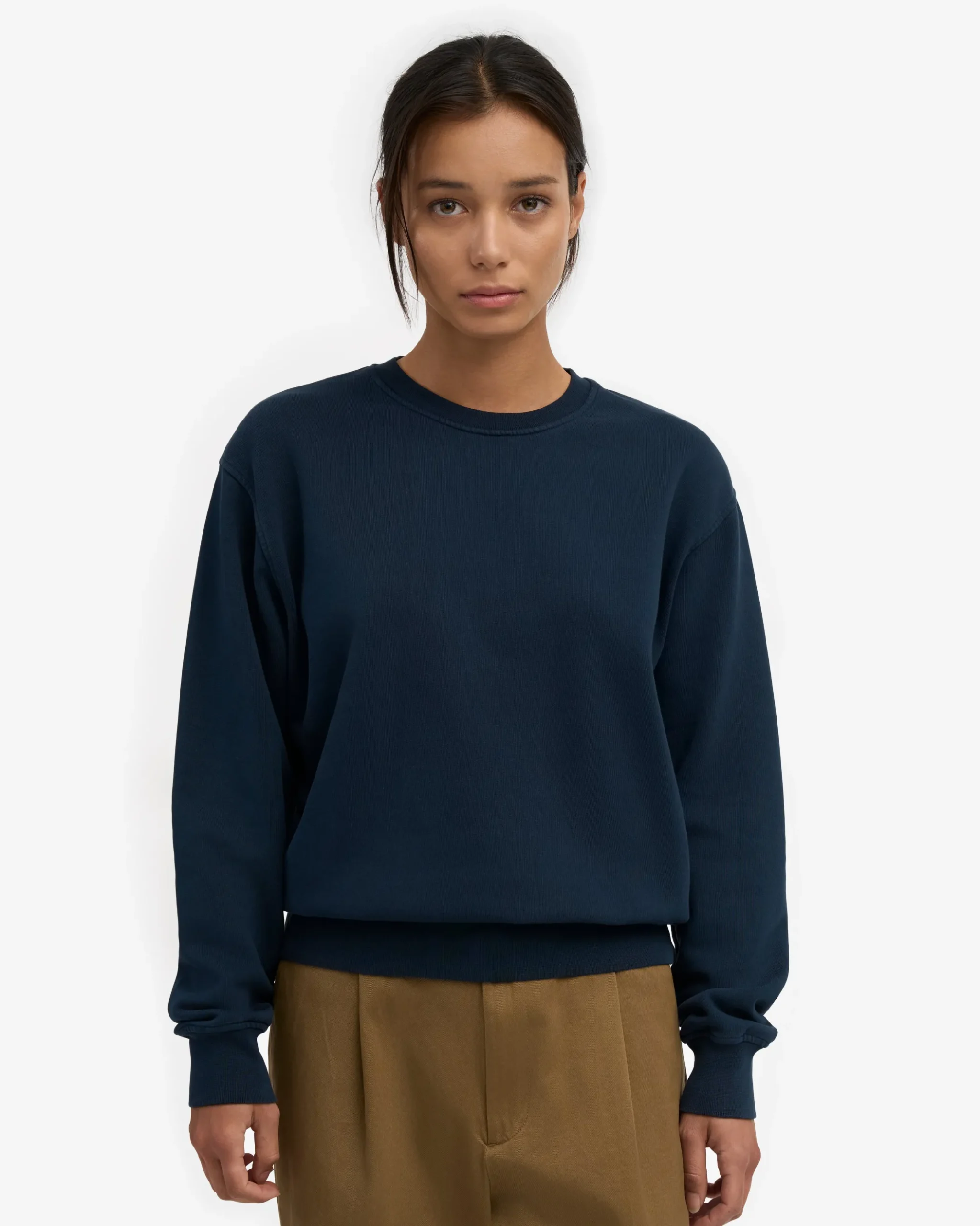 Women Classic Organic Crew - Navy Blue