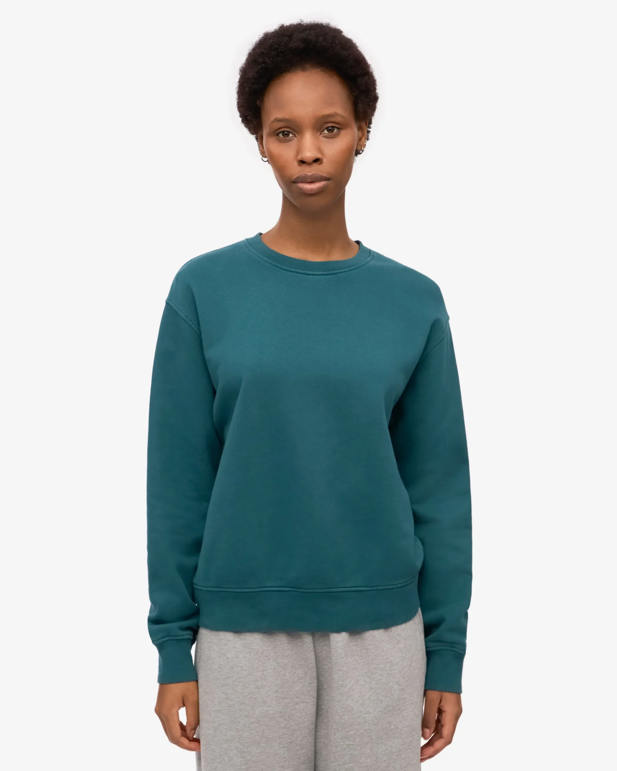 Women Classic Organic Crew - Ocean Green