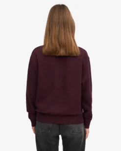 Women Classic Organic Crew - Oxblood Red
