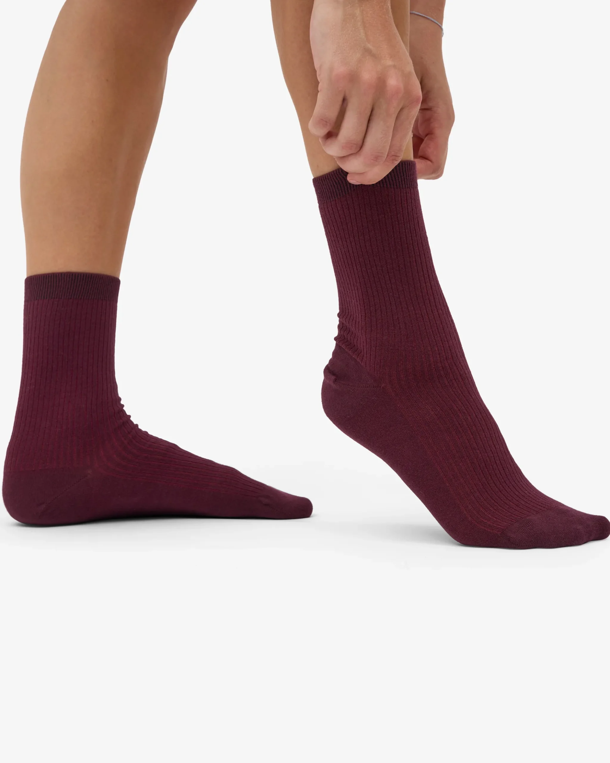 Women Classic Organic Sock - Oxblood Red
