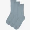 Women Classic Organic Sock - Steel Blue (3-Pack)