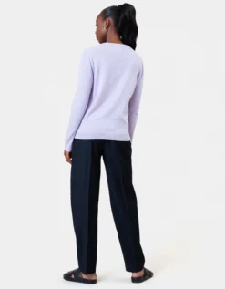 Women Light Merino Wool Crew - Dusty Olive