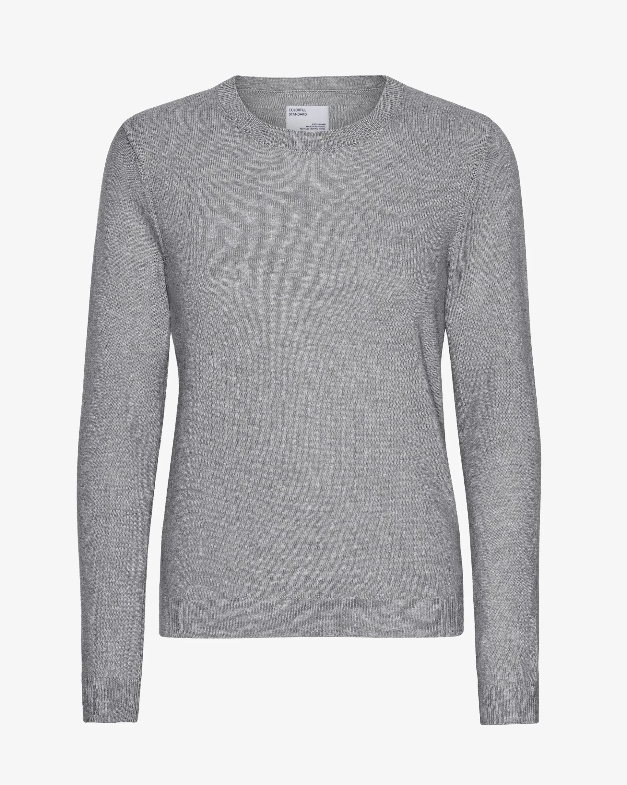 Women Light Merino Wool Crew - Heather Grey