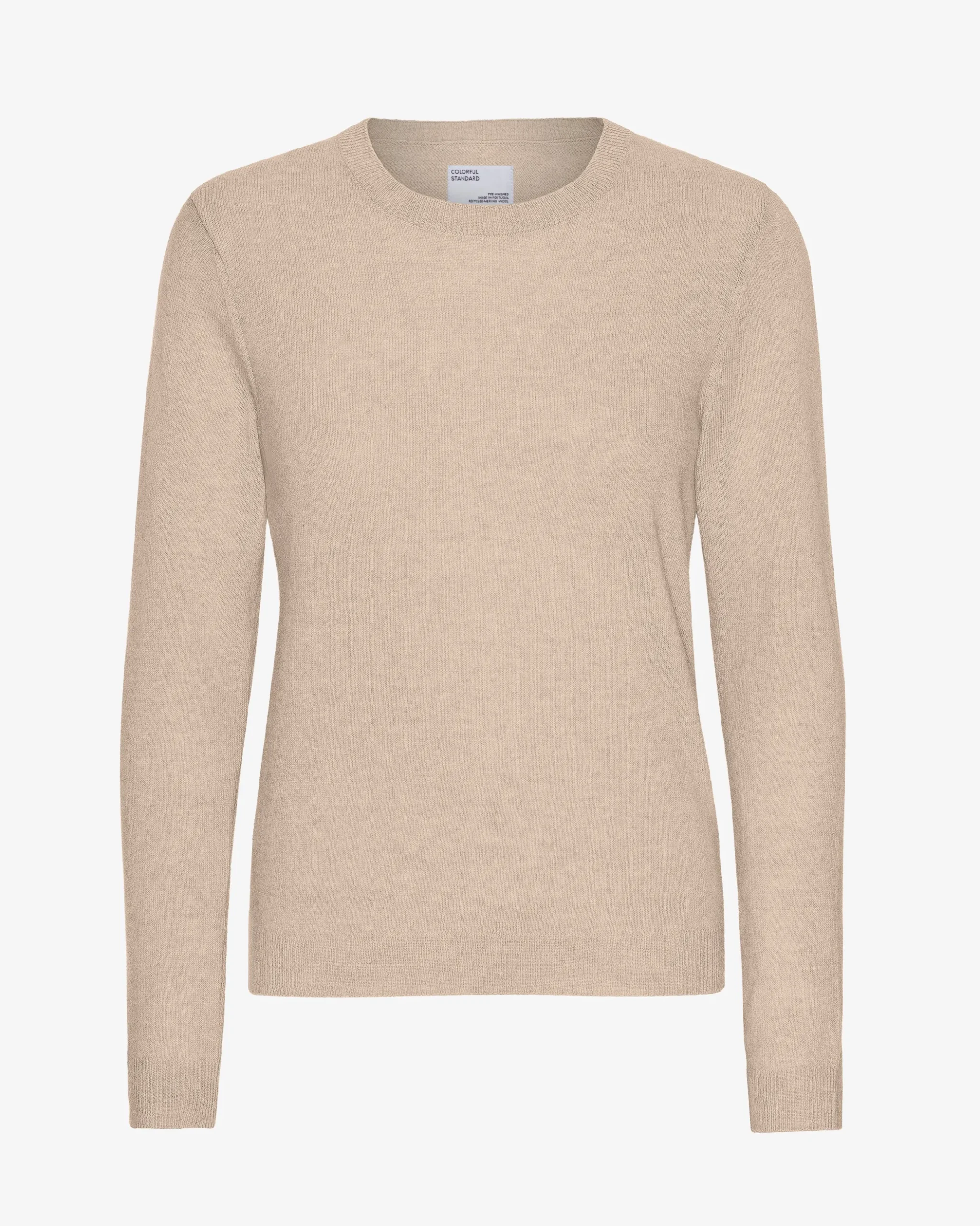 Women Light Merino Wool Crew - Ivory White