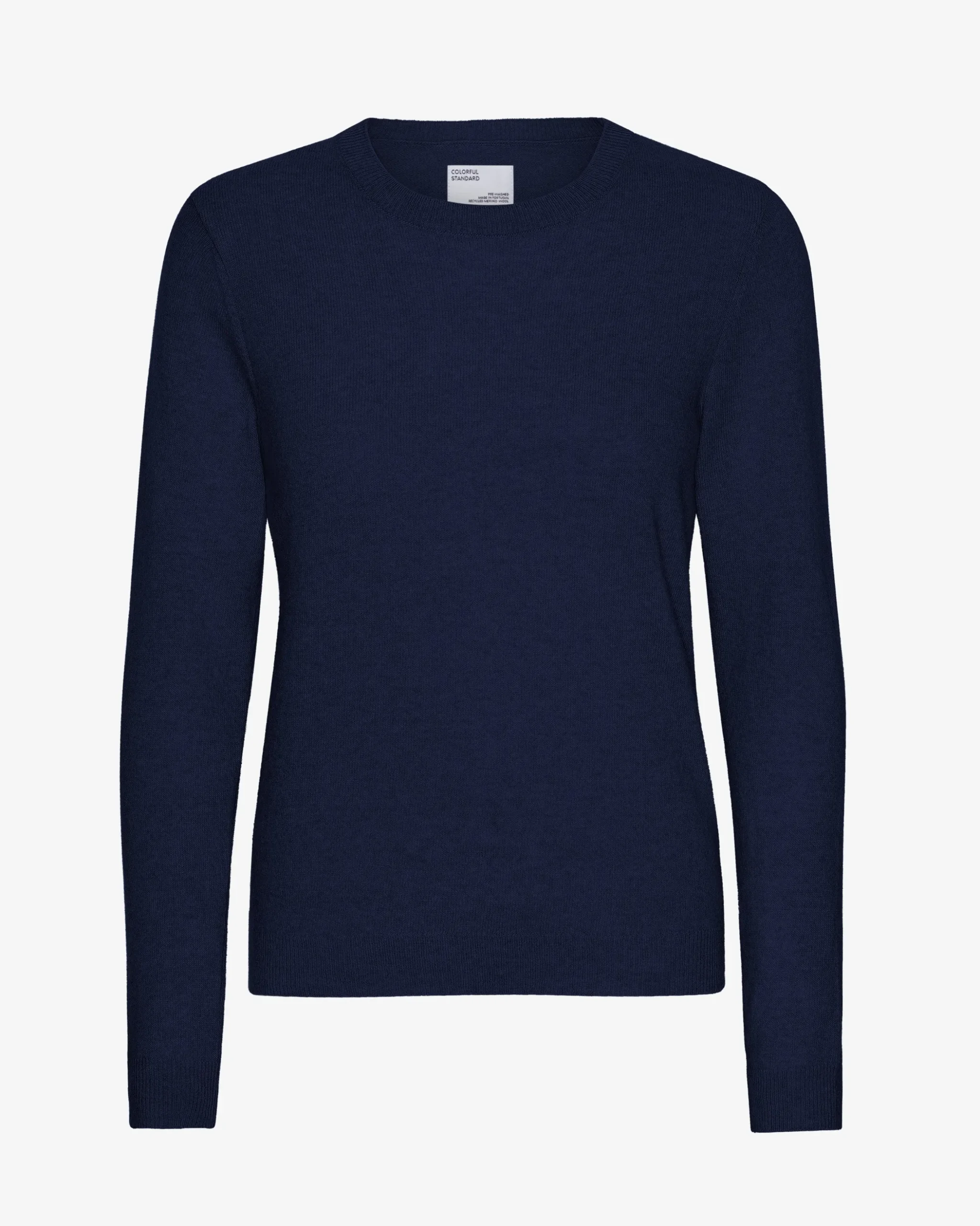 Women Light Merino Wool Crew - Marine Blue
