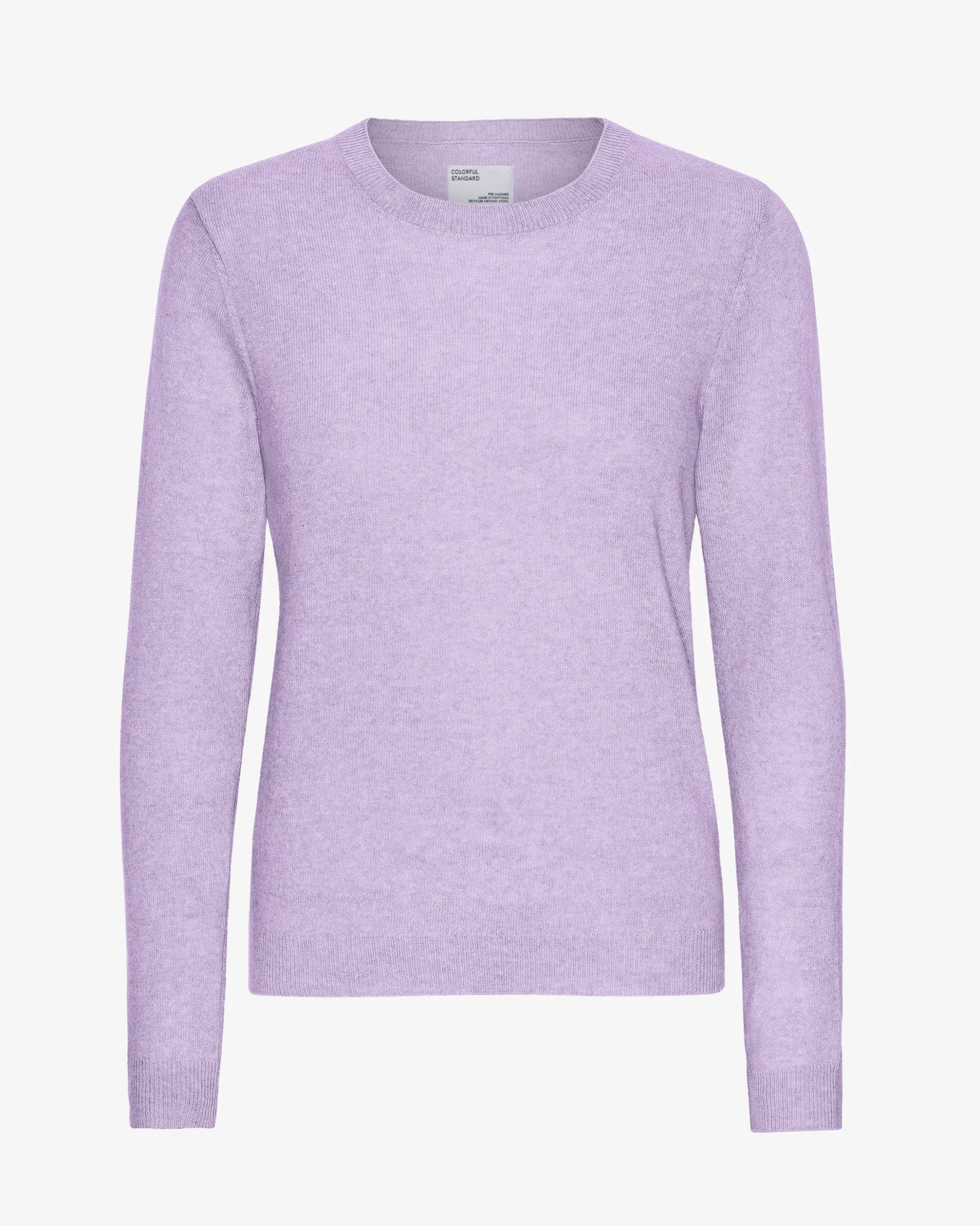 Women Light Merino Wool Crew - Soft Lavender