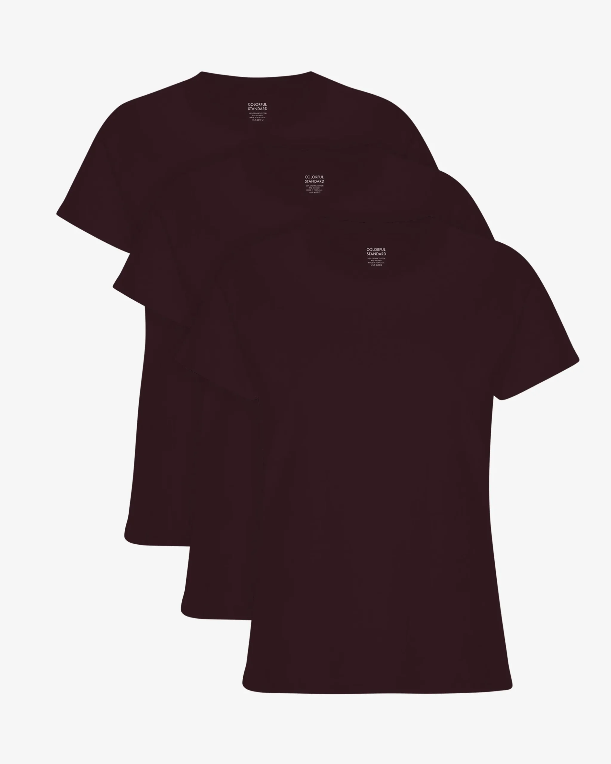 Women Light Organic Tee - Oxblood Red (3-Pack)