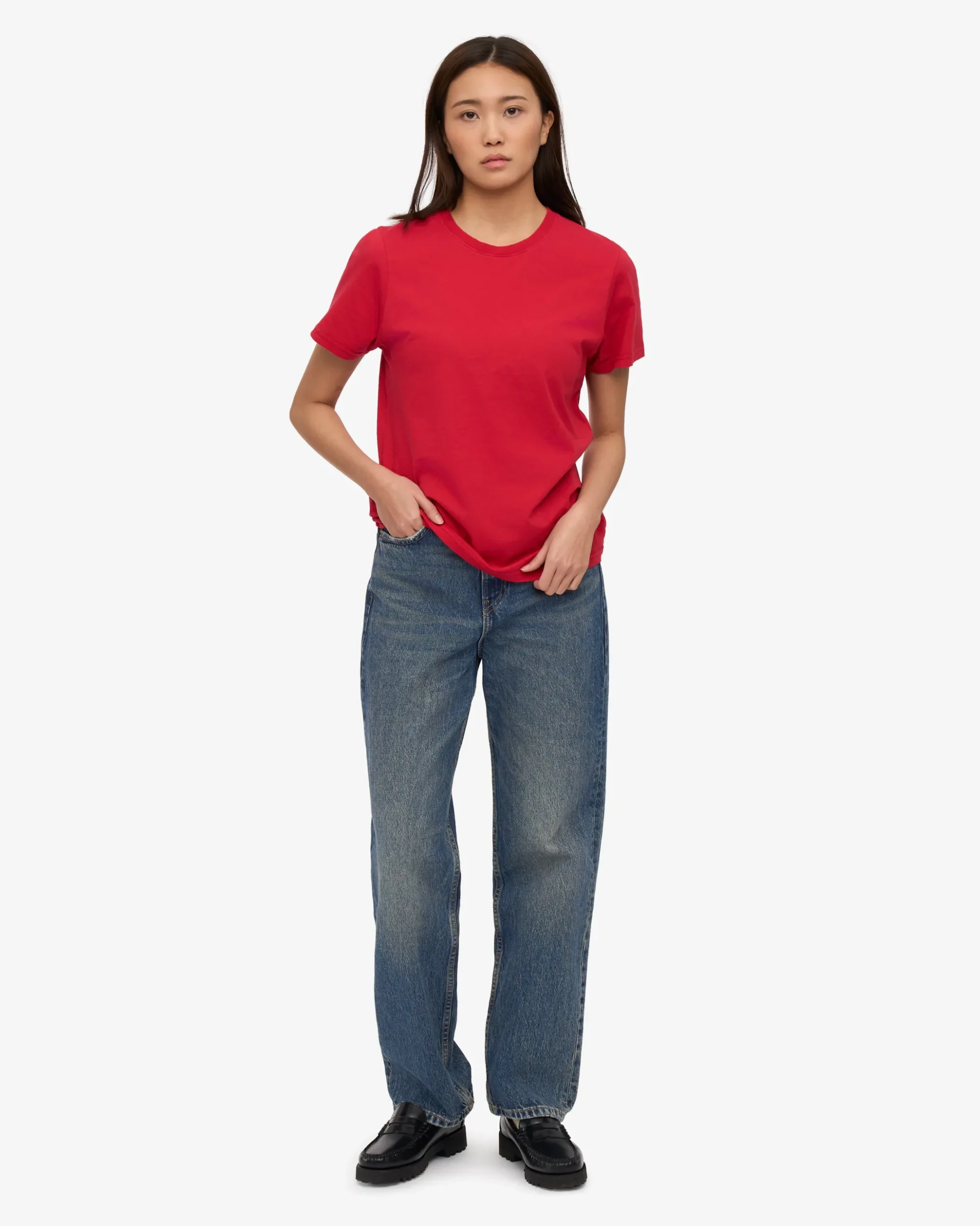 Women Light Organic Tee - Scarlet Red