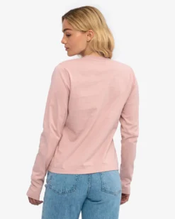 Women Organic LS T-Shirt - Faded Pink