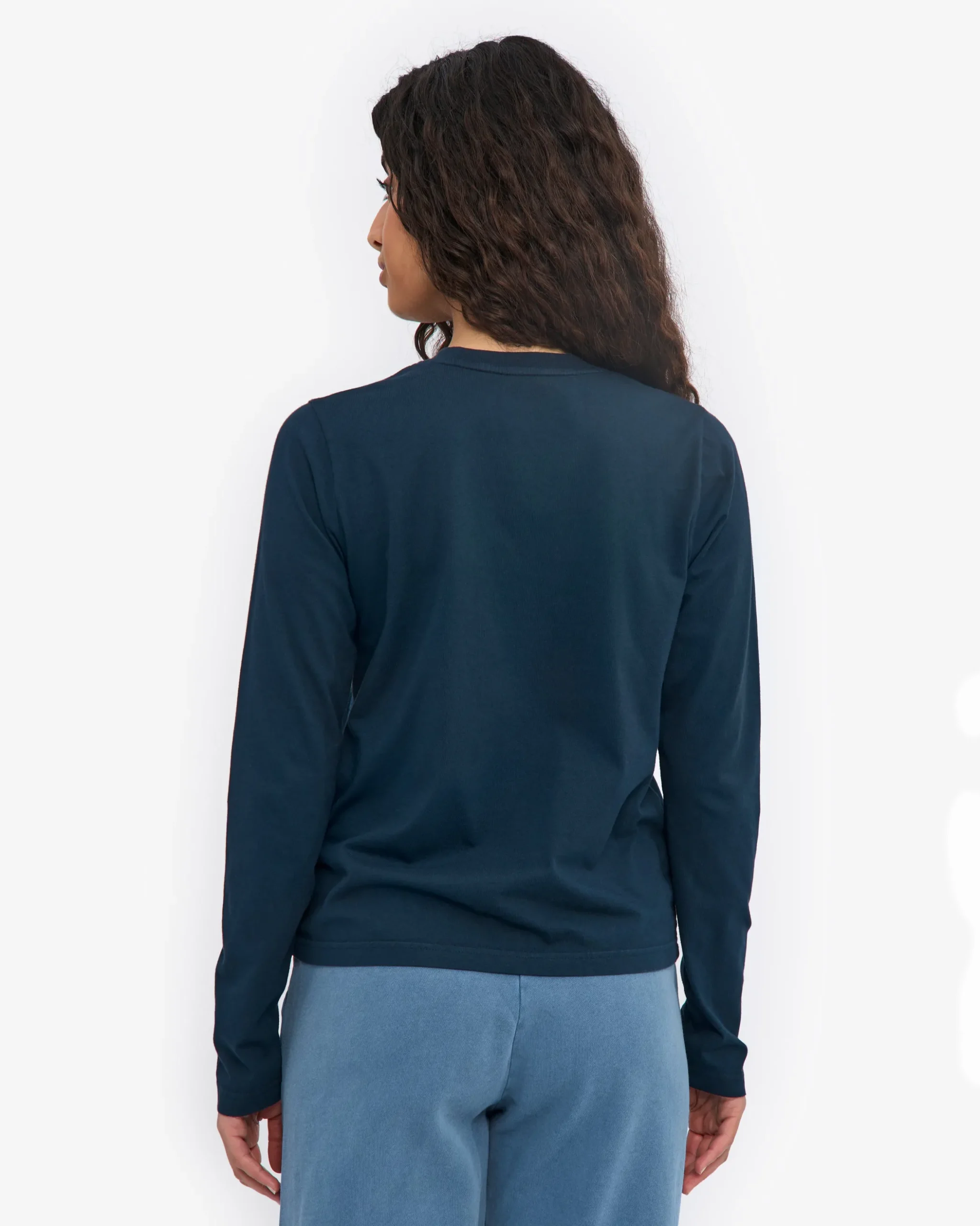 Women Organic LS T-Shirt - Navy Blue