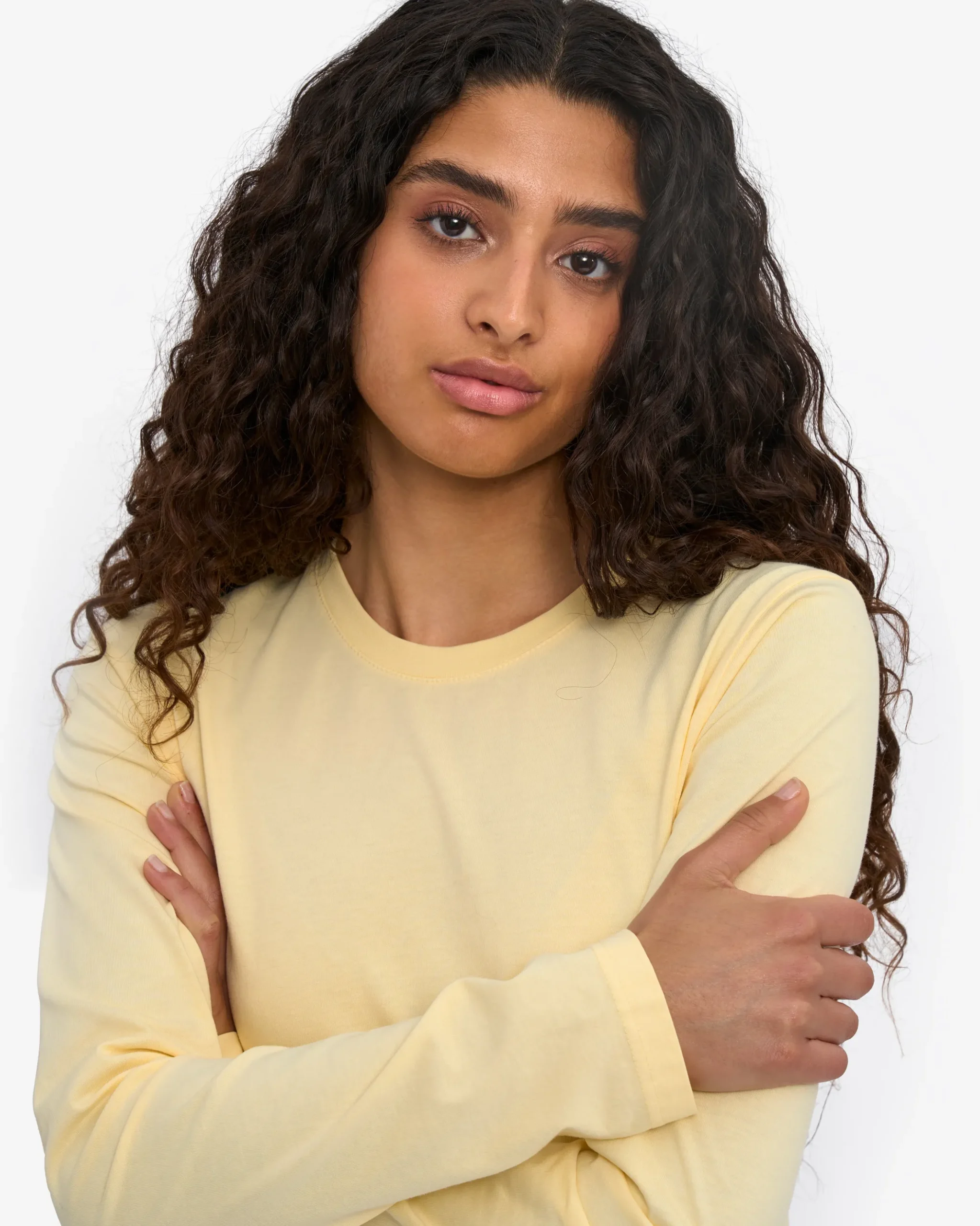 Women Organic LS T-Shirt - Soft Yellow
