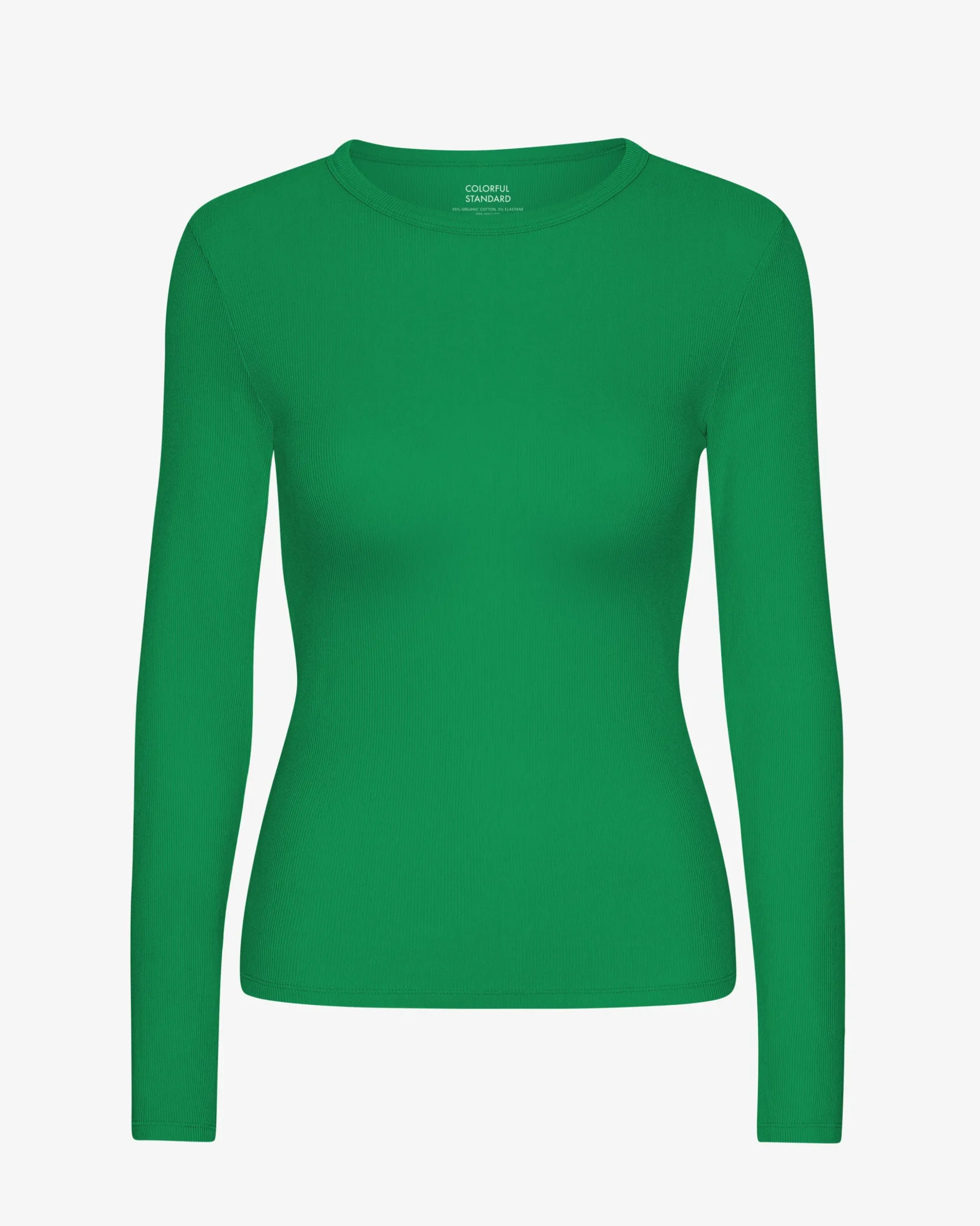 Women Organic Rib LS T-Shirt - Kelly Green