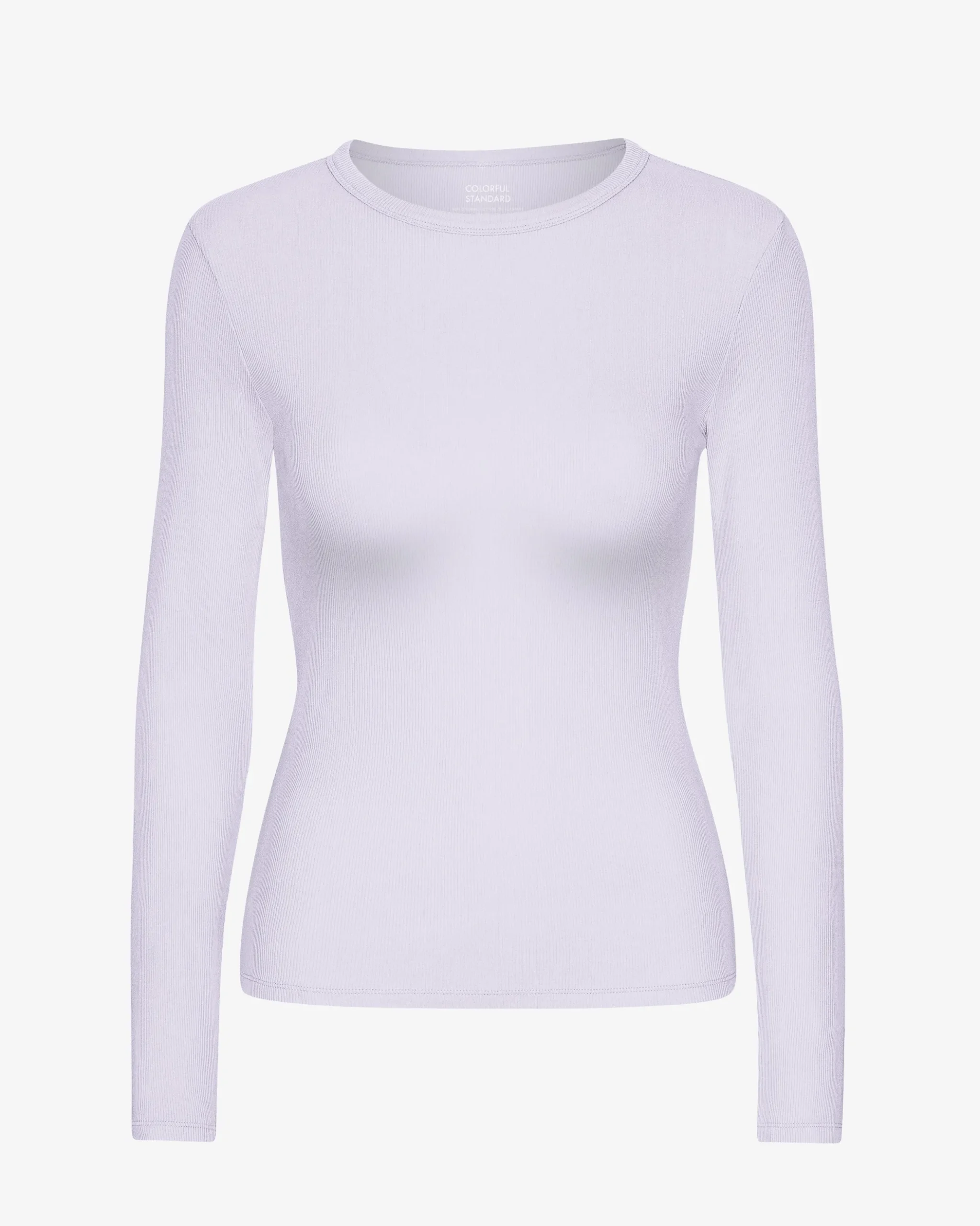 Women Organic Rib LS T-Shirt - Soft Lavender