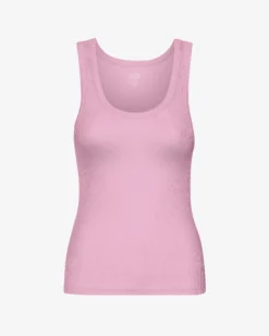 Women Organic Rib Tank Top - Cherry Blossom