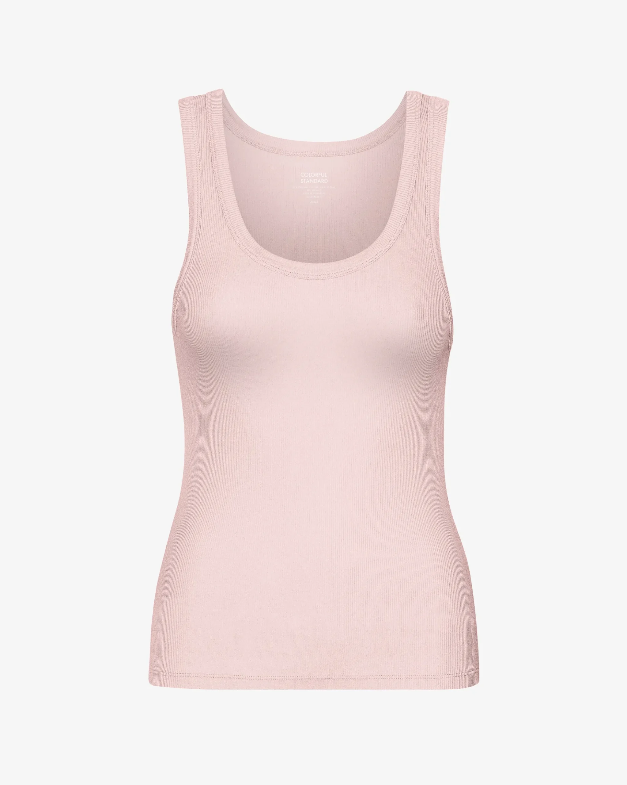 Women Organic Rib Tank Top - Faded Pink