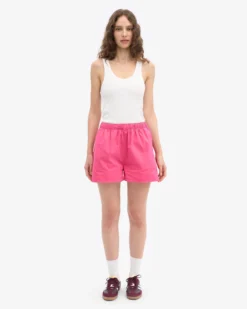 Women Organic Twill Shorts - Bubblegum Pink