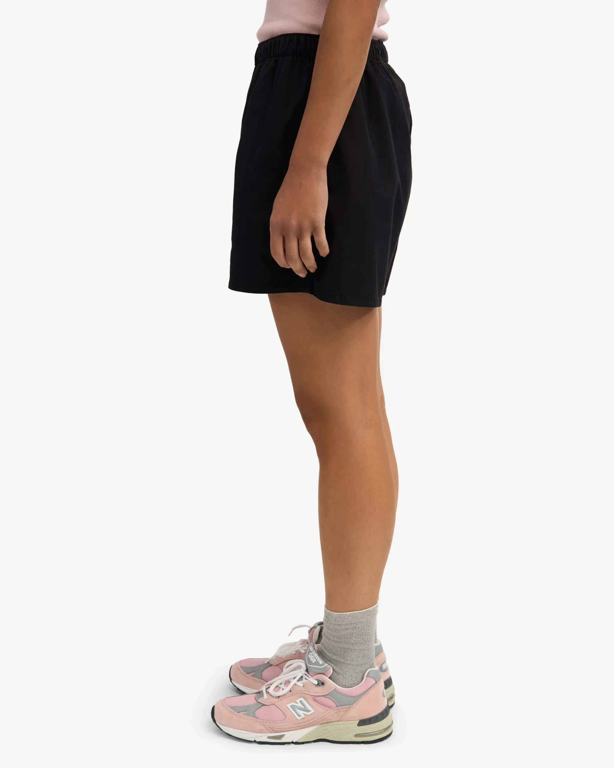 Women Organic Twill Shorts - Deep Black & Optical White (2-Pack)