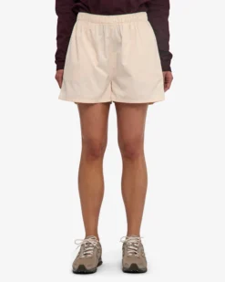 Women Organic Twill Shorts - Ivory White