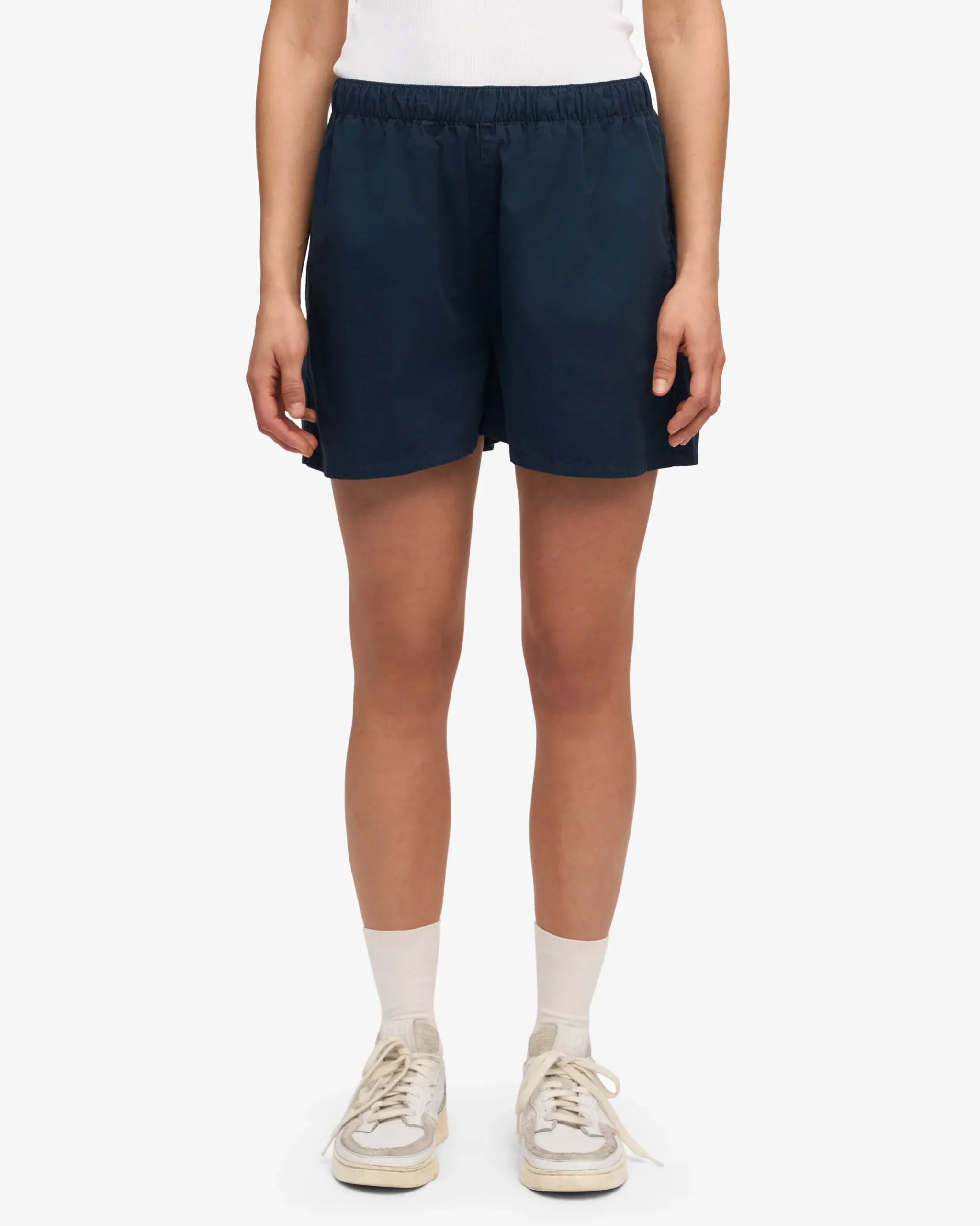 Women Organic Twill Shorts - Navy Blue
