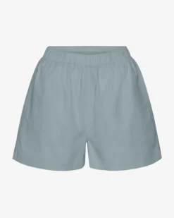 Women Organic Twill Shorts - Steel Blue